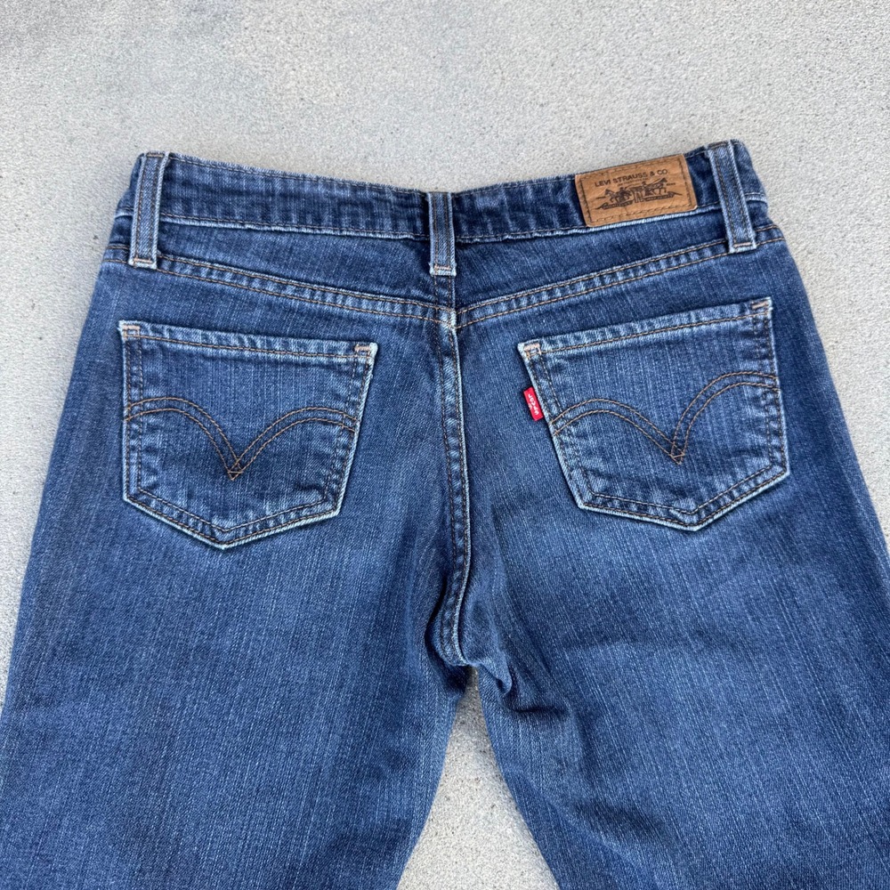 Levi's 518 Skinny Jeans Women 3 Dark Wash Low Rise Denim Blue Pants